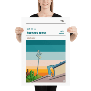 Large football poster of Cork City FC and Turners Cross