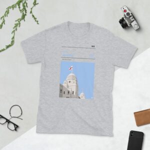 Hipster grey t-shirt of England and the Old Wembley