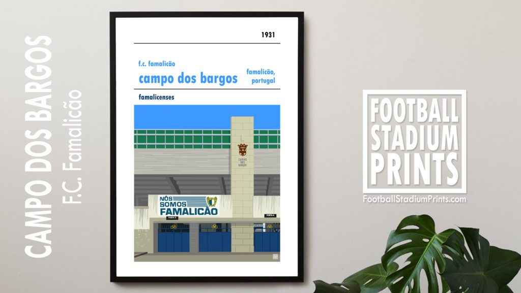 Framed football print ofF.C. Famalicão and Campo dos Bargos