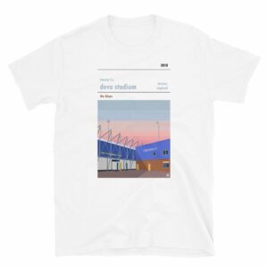 White t-shirt of Chester FC and Deva Stadium