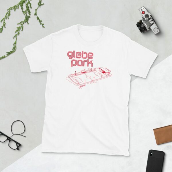 White Glebe Park and Brechin City FC T-Shirt by Fine Line Stadium T-Shirts for Football Stadium Prints
