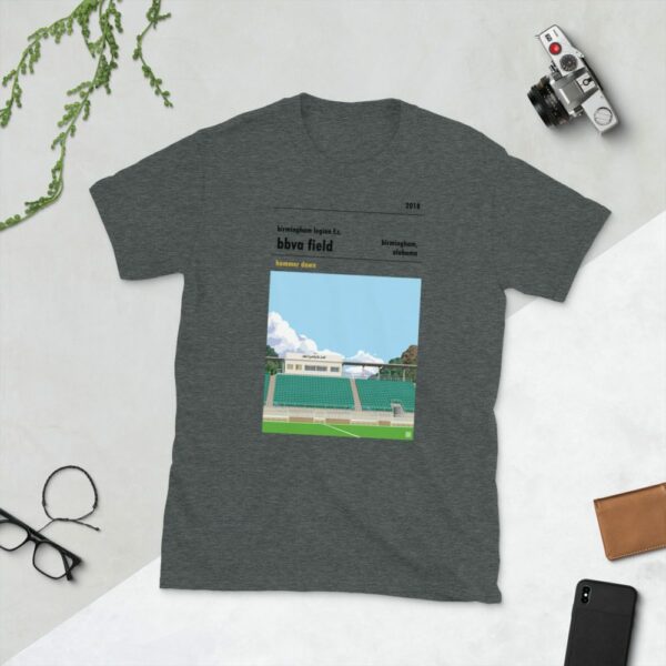 Dark gray Birmingham Legion and BBVA Field t-shirt