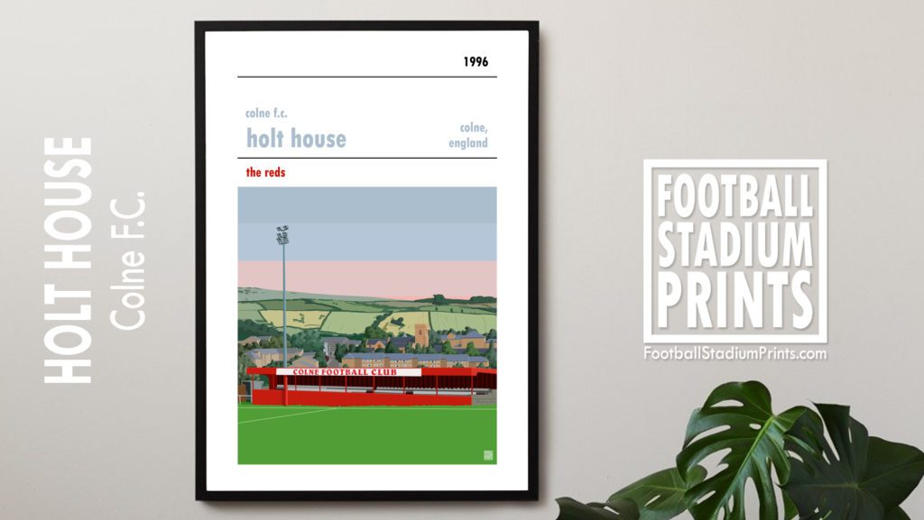 Framed Football poster of Colne FC and Holt House