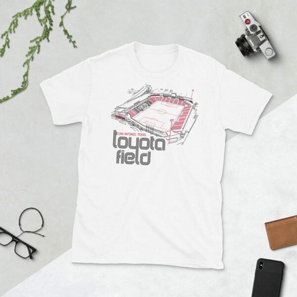 White San Antonio FC and Toyota Field T-Shirt