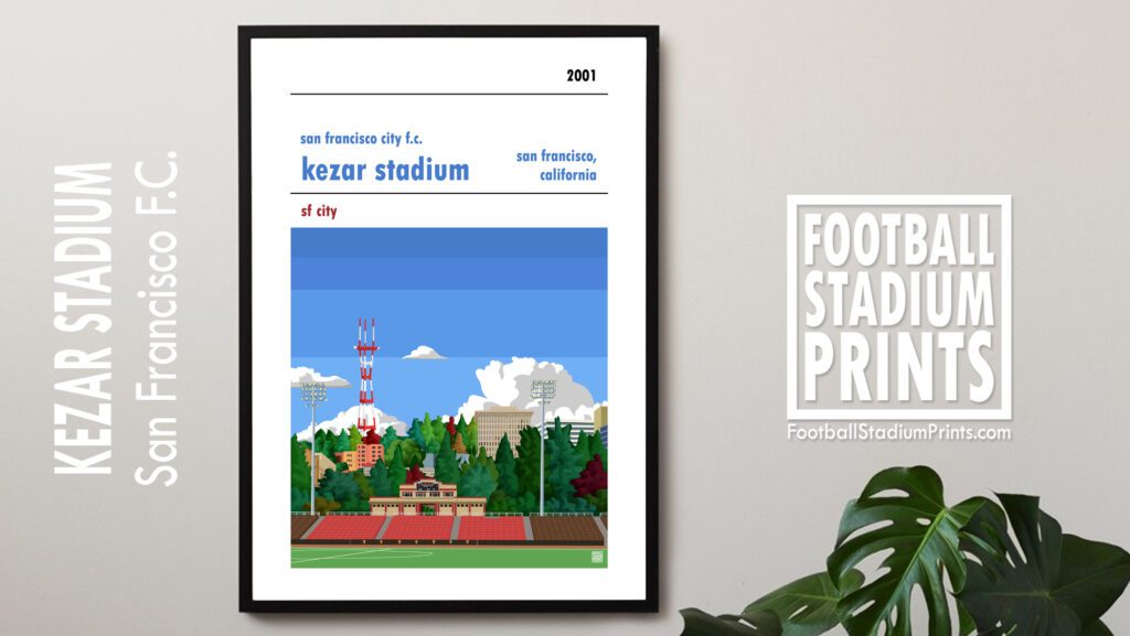 San Francisco City and Kezar Stadium Framed soccer Poster