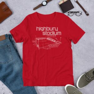 Red Fleetwood Town and Highbury Stadium T-Shirt