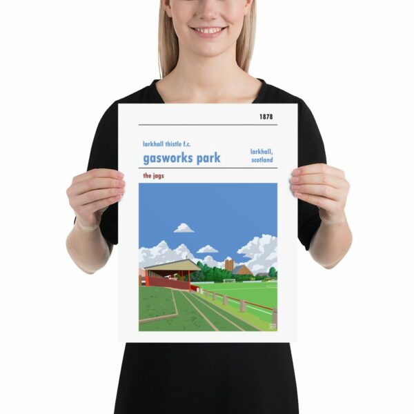 Medium Larkhall Thistle and Gasworks Park football poster