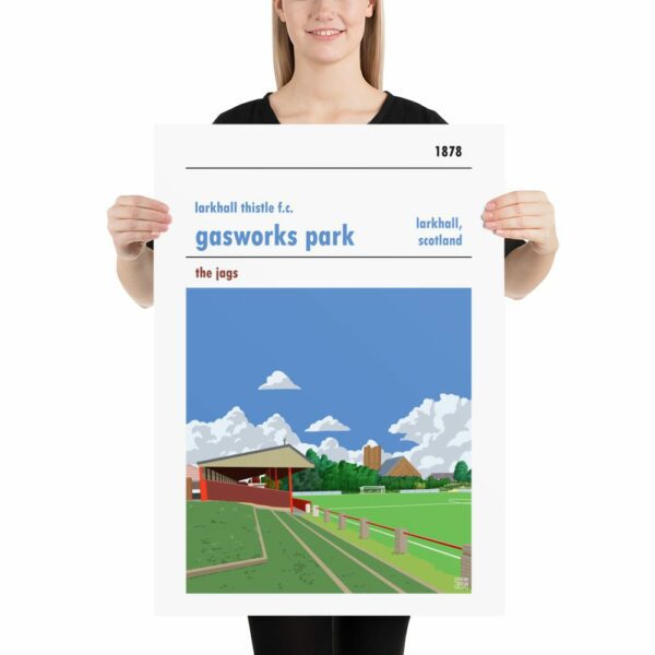 Larkhall Thistle and Gasworks Park football poster