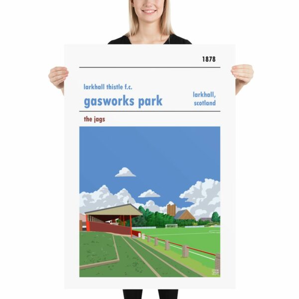 Massive Larkhall Thistle and Gasworks Park football poster