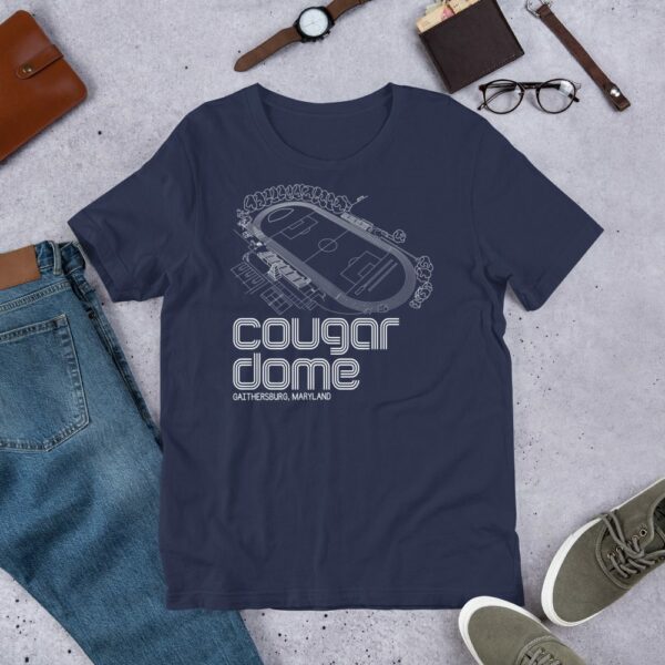 Navy Cougar Dome and Quince Orchard Soccer T-Shirt