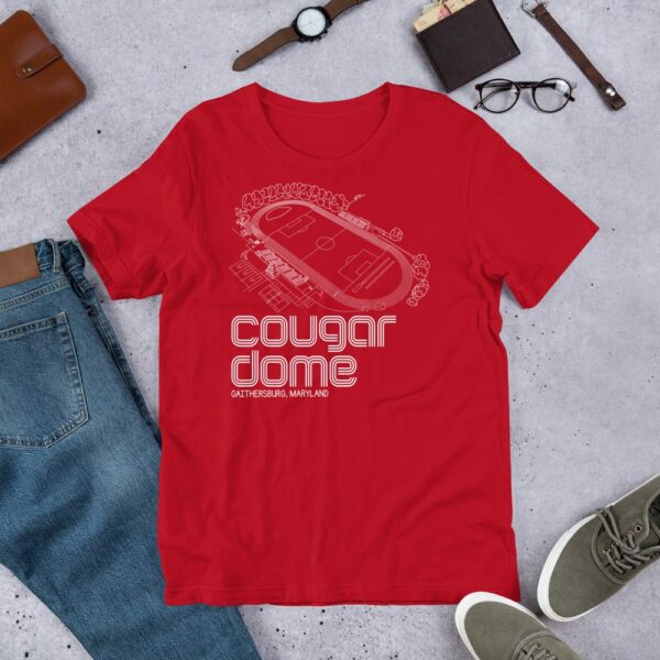 Red Cougar Dome and Quince Orchard Soccer T-Shirt