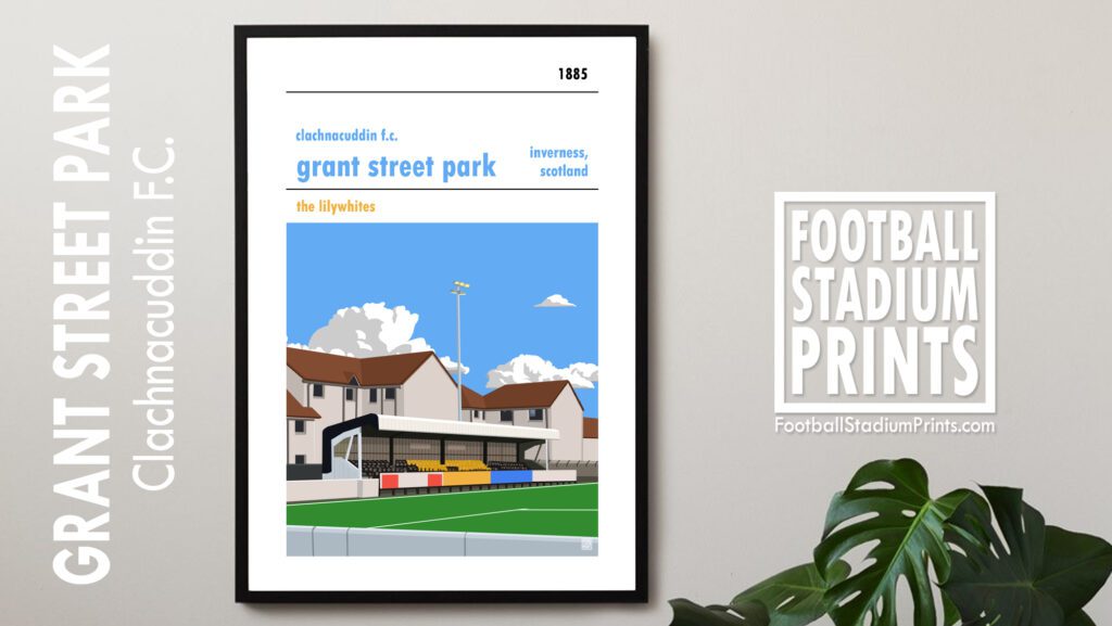 Framed Football Print of Clachnacuddin and Grant Street Park