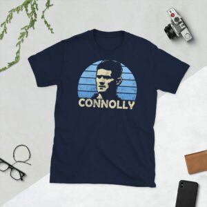Diarmuid Connolly Legends T-Shirt Front - Monochrome stencil effect image of the Dublin GAA legend in action