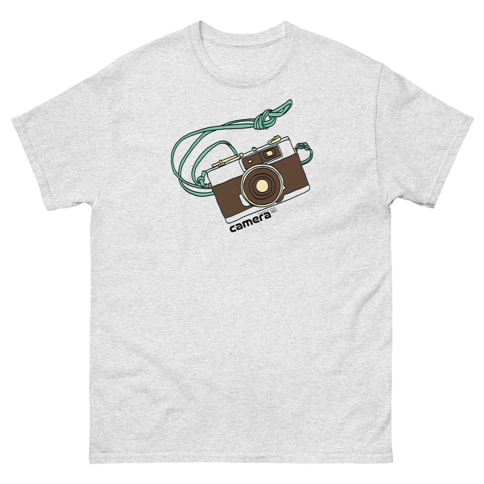 Ash Retro Camera T-Shirt by Nostalgia by Design for Football Stadium Prints