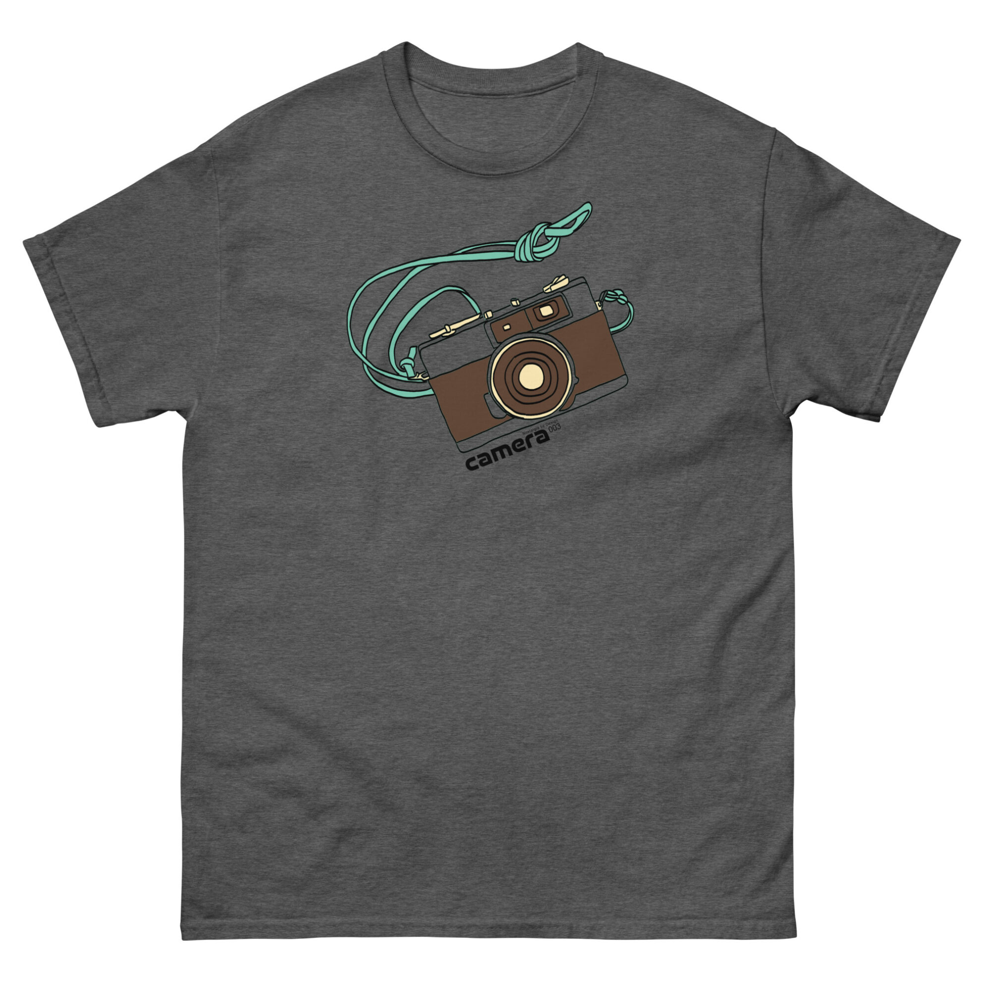 Heather Retro Camera T-Shirt by Nostalgia by Design for Football Stadium Prints