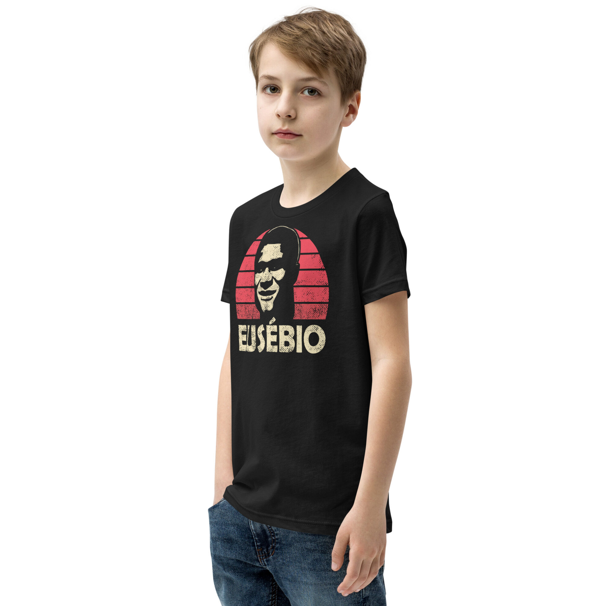 Youth Sized Eusebio, Benfica Legend Short Sleeve T-Shirt - Image 3
