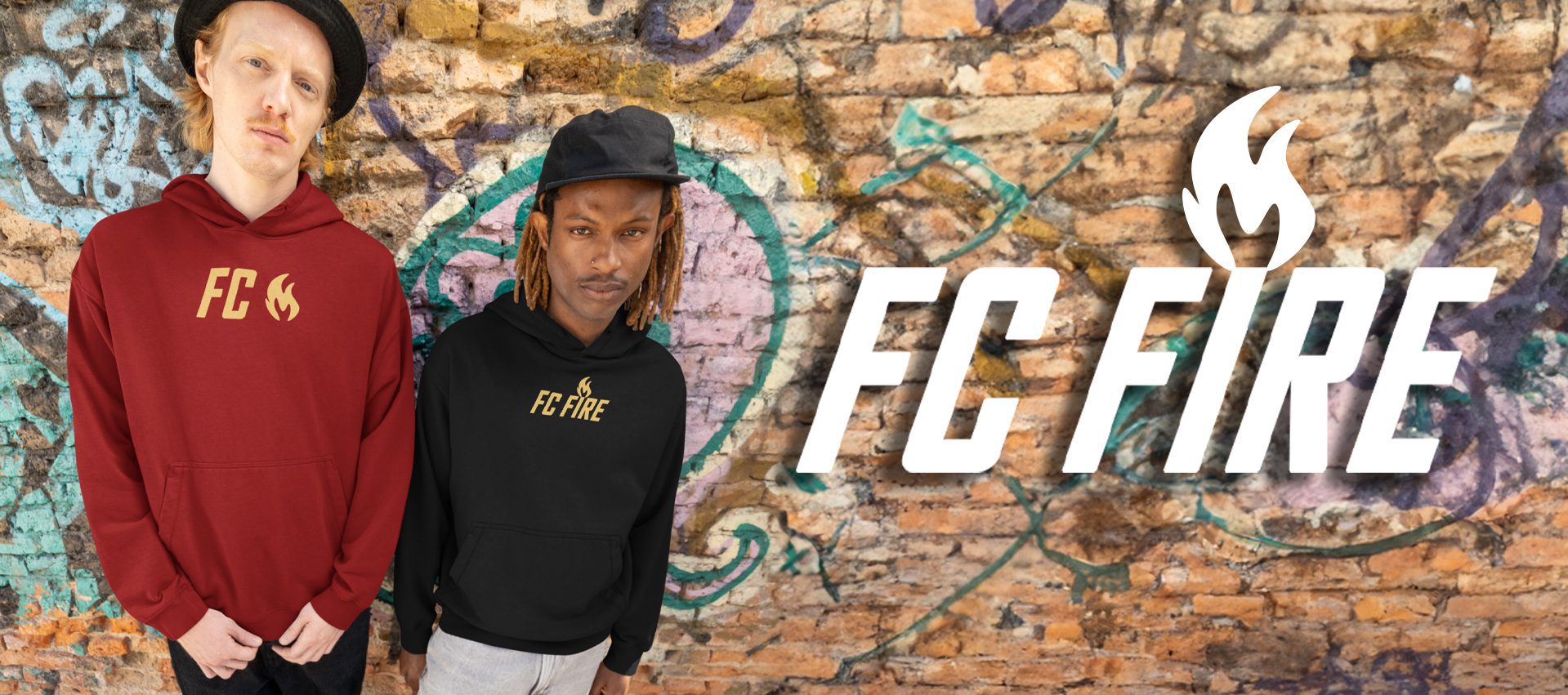 FC Fire Hip Hop guys in hoodies