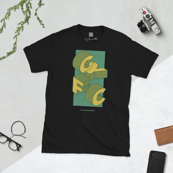 A black GYFC Gurnard Youth Football Club 50th Anniversary T-Shirt