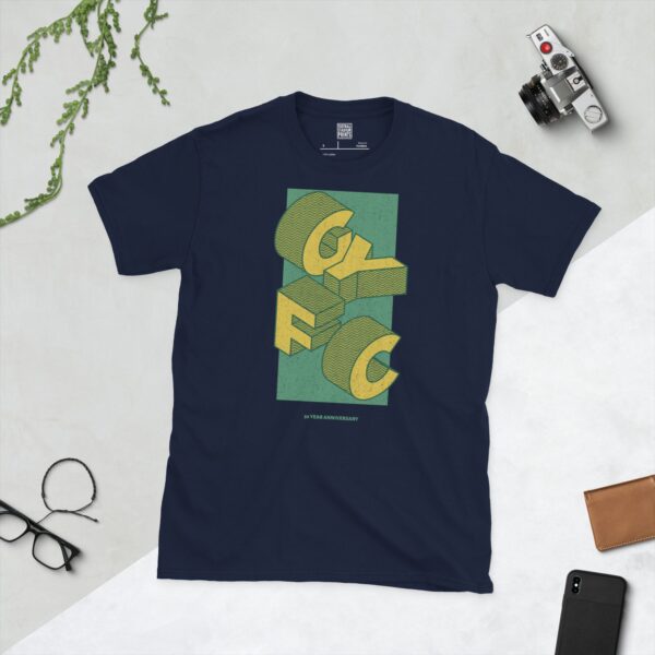 A navy GYFC Gurnard Youth Football Club 50th Anniversary T-Shirt
