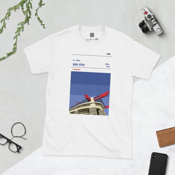 A white t-shirt of the home of AC Milan, the San Siro