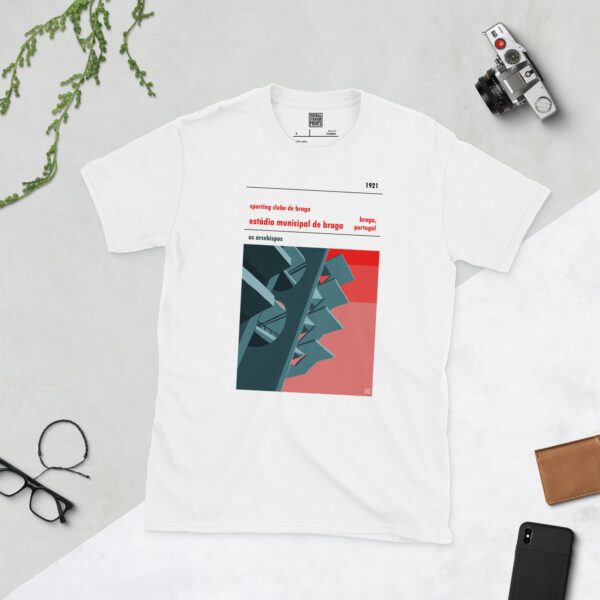 Retro look Estadio Municipal de Braga, SC Braga, Short-Sleeve Unisex T-Shirt