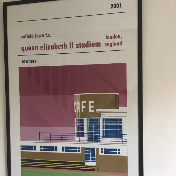 Football Print of Enfield Town FC and Donkey Lane