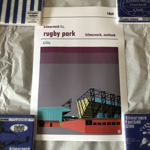 Football Print of Rugby Park, Kilmarnock